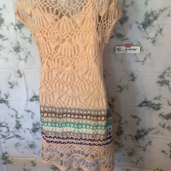 Blush Knit Double Layer Overlay Tank Dress Arden B - Picture 9 of 16
